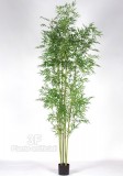 Bamboo Luxe Verde cm 240 UVR-Piante artificiali, Bamboo artificiale resistente ai raggi solari, Pianta artificiale adatta all'uso esterno