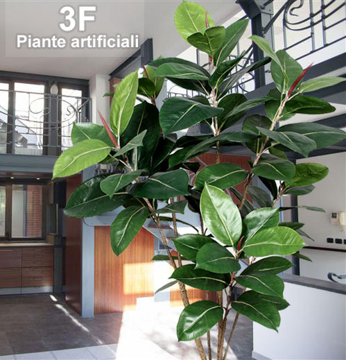 HOMCOM Pianta Artificiale di Ficus Alta 150cm per Interno ed Esterno con  Vaso Incluso