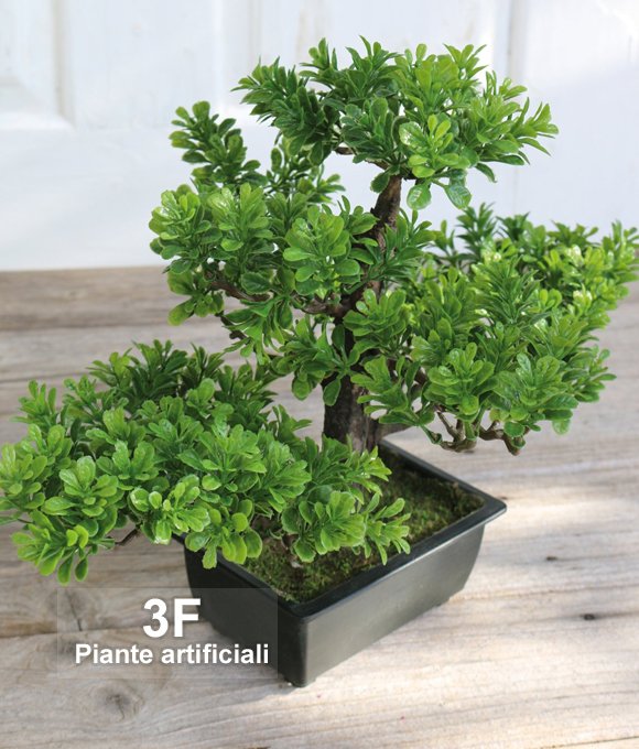 Pianta artificiale / albero artificiale BONSAI 44 cm verde hjh