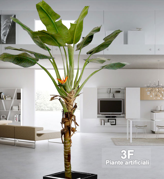 3F Piante Artificiali - V - BANANO PARADISE - PALMA - ALTEZZA CM 260 Ø VASO  CM 30 - 3F Piante Artificiali