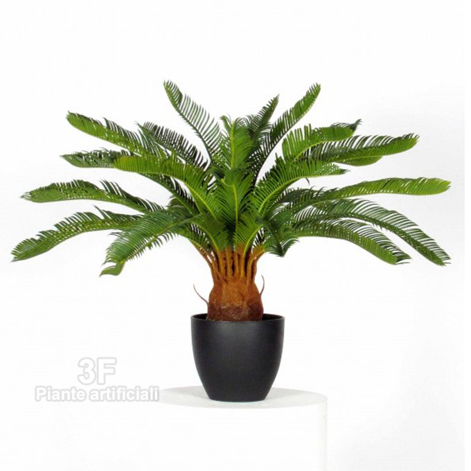 3F Piante Artificiali - V - CYCAS - PALMA h cm 60 UVR - ALTEZZA CM 60 Ø 85  - 22 foglie - Ø VASO CM 17 x h 16 - 3F Piante Artificiali