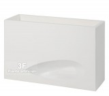 Cassetta Mod'o 50 Bianco Ottico-Piante artificiali, vasi di design per esterni e interni. Vasi resistenti alle intemperie, vasi di grandi dimensioni per esterni