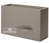 Cassetta Mod'o 50 Grigio Tortora-Piante artificiali, vasi di design per esterni e interni. Vasi resistenti alle intemperie, vasi di grandi dimensioni per esterni