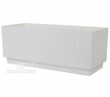 Maxi Cassetta Naturalia 100 Bianco Ottico-Piante artificiali, vasi di design per esterni e interni. Vasi resistenti alle intemperie, vasi di grandi dimensioni per esterni