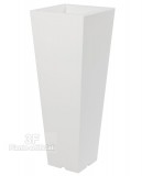 Qun Vaso Quadro Alto Bianco Ottico-Piante artificiali, vasi di design per esterni e interni. Vasi resistenti alle intemperie.