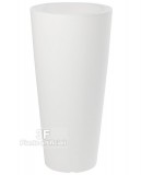 Tan Vaso Tondo Alto Bianco Ottico-Piante artificiali, vasi di design per esterni. Vasi resistenti alle intemperie.
