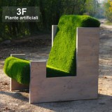 POLTRONA ERBA/LEGNO Design by Stefano Mazzucchetti-piante artificiali poltrona legno erba sintetica