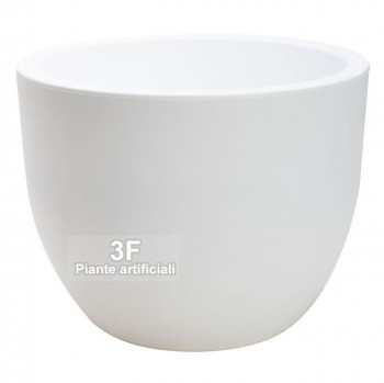 3F Piante Artificiali - PT - Cnl Vaso Conca Bianco Ottico