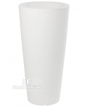 3F Piante Artificiali - PT - Tan Vaso Tondo Alto Bianco Ottico