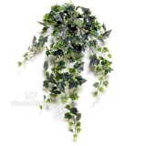 Edera cm 70 Variegated Frosted x 114 foglie mini - Cadente-Piante finte, cespuglio artificiale edera variegata, cadente. 
