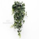 Edera cm 130 Green Flocked x 230 foglie - Cadente-Piante artificiali, cespuglio edera cadente artificiale variegata.
